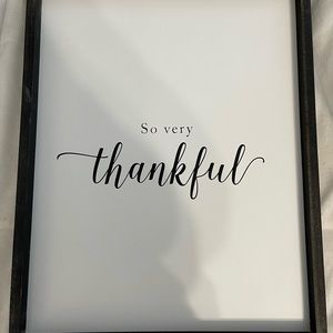 Thankful wooden sign